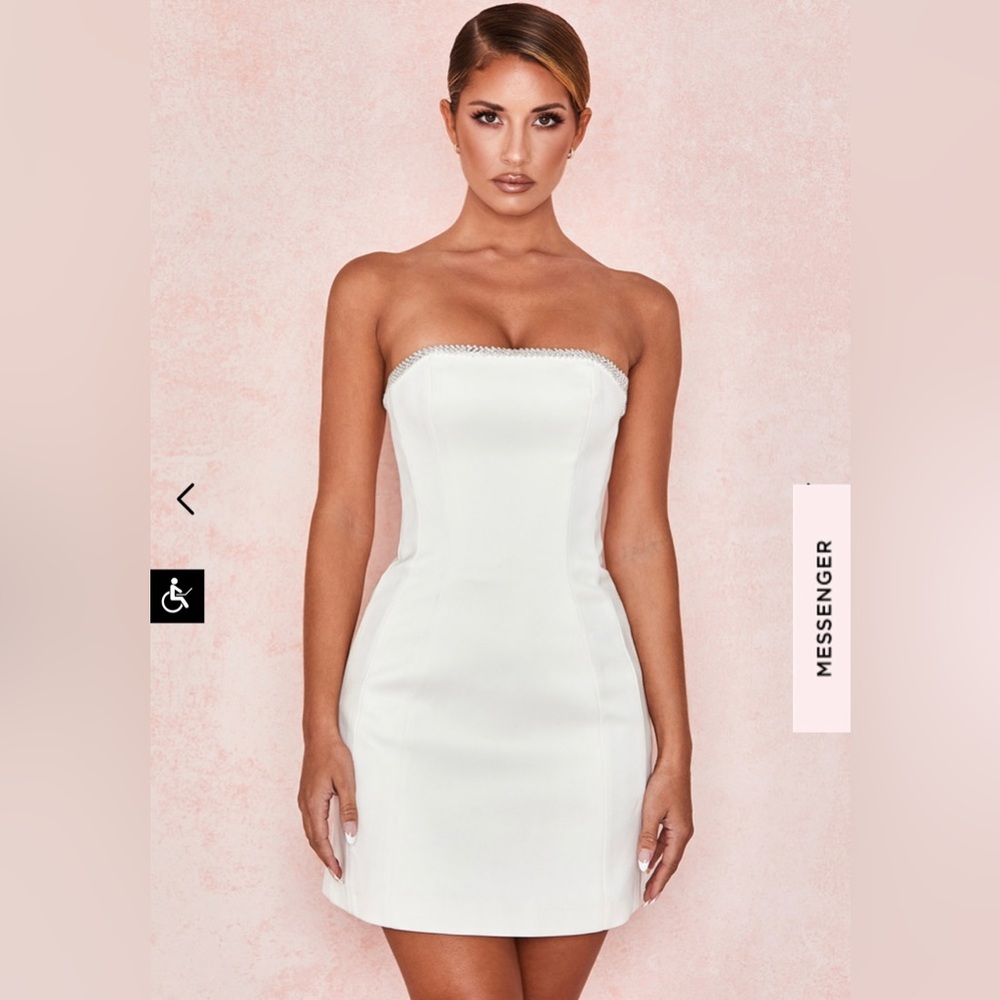 House of CB Rowan mini dress ivory